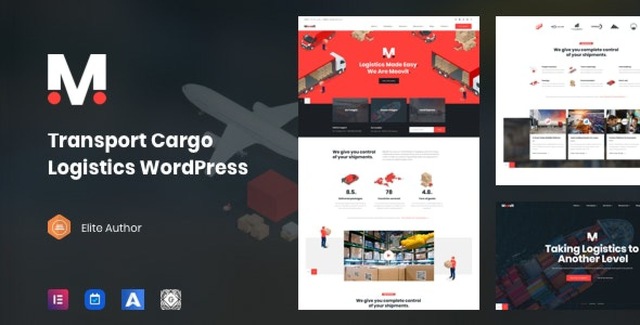 Moivit transportation and logistics WordPress theme homepage preview