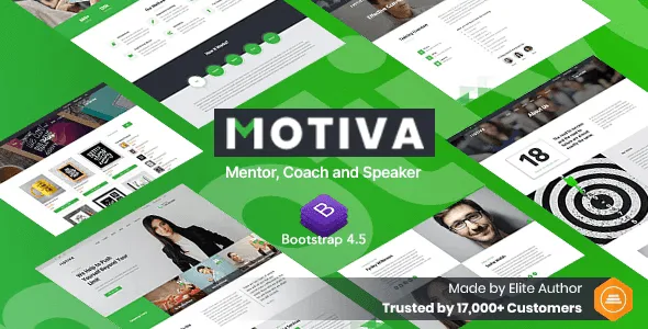 Motiva responsive HTML5 website template for mentors and motivational sites