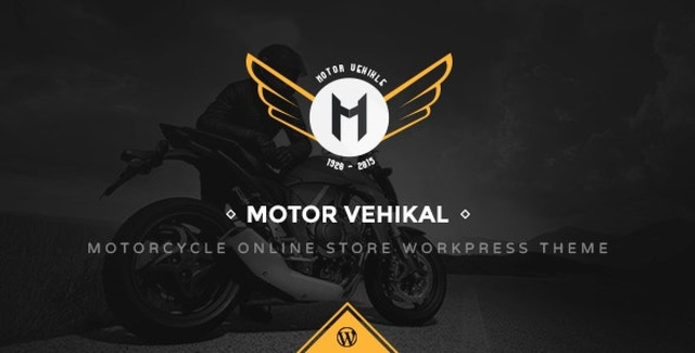 Motor Vehikal motorcycle store WordPress theme homepage preview