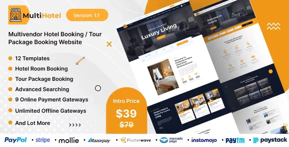 MultiHotel multivendor hotel and tour package booking website PHP script