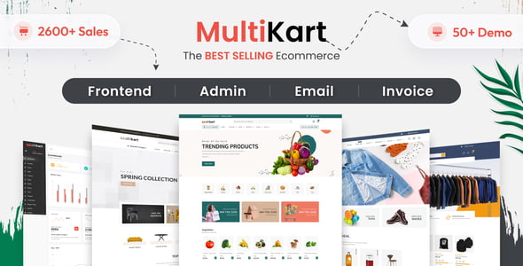 Multikart ECommerce HTML Template with admin panel and invoice design preview