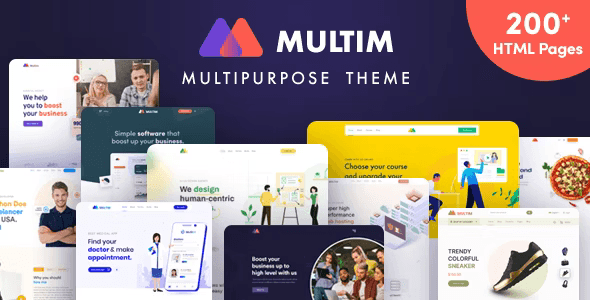 Multim multipurpose HTML5 template preview with Elementor PRO