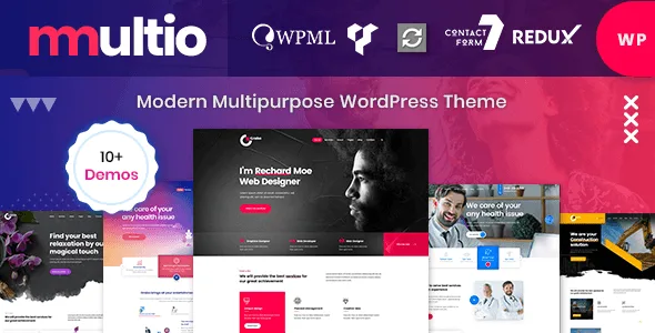 Multio corporate WordPress theme with Elementor compatibility and responsive design