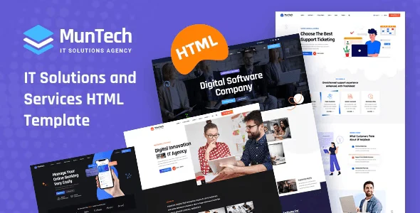 Munteh HTML5 template for IT solutions and services companies