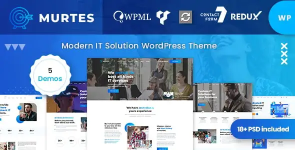 Murtes IT solutions WordPress theme for corporate websites