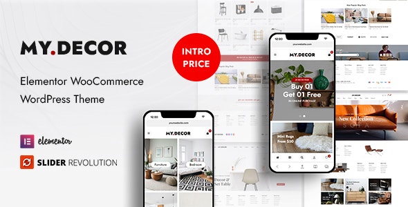 MyDecor WooCommerce Elementor WordPress theme for online stores