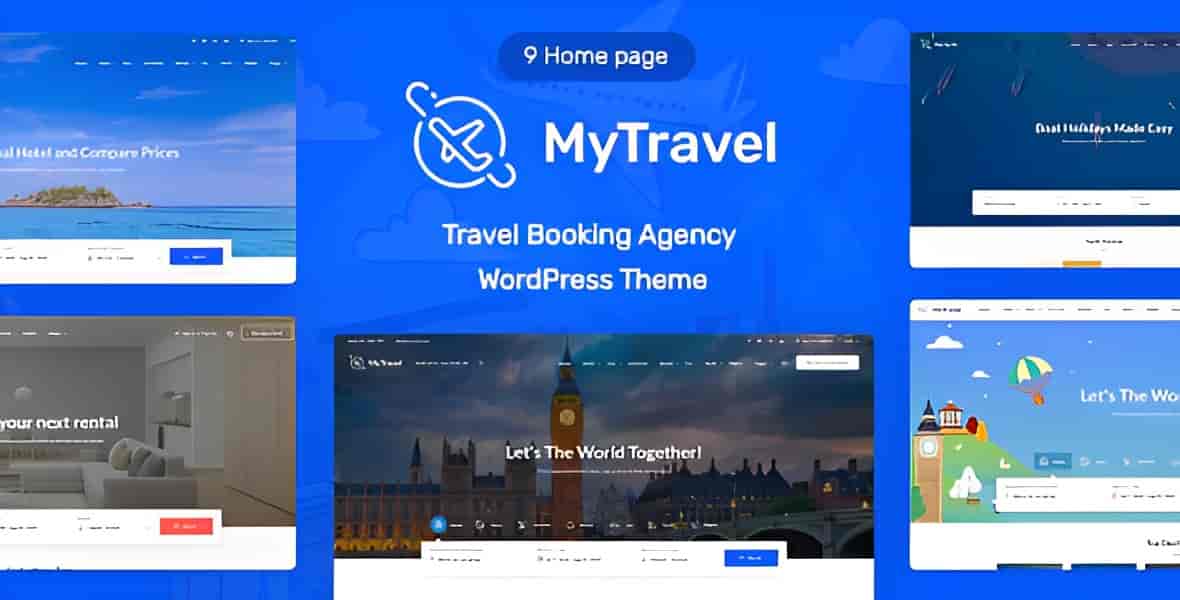 MyTravel WooCommerce theme interface showing hotel and tour booking options