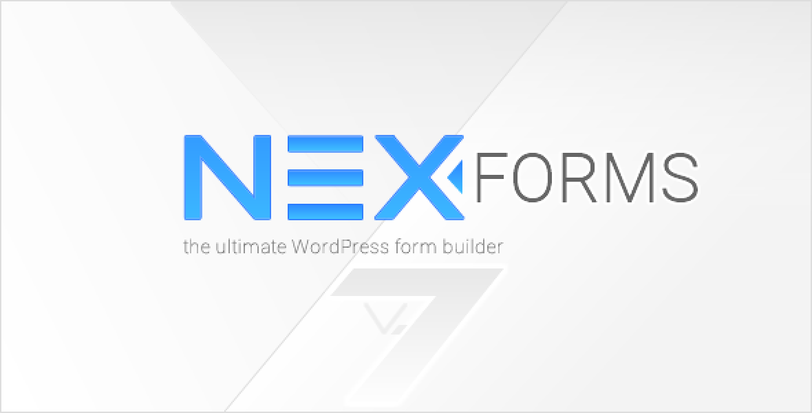 NEX-Forms WordPress form builder plugin interface with drag-and-drop form elements