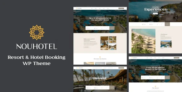 NouHotel – modern resort and hotel booking WordPress theme with built-in booking engine