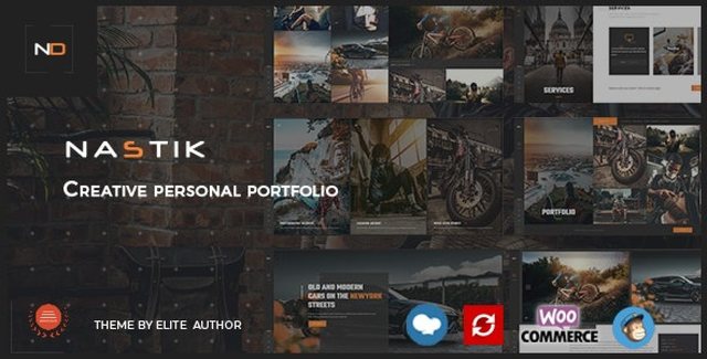 Nastik responsive WordPress portfolio theme for creatives and designers