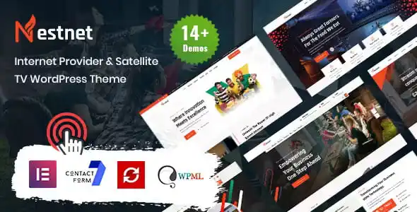 Nestnet internet provider WordPress theme with Elementor page builder