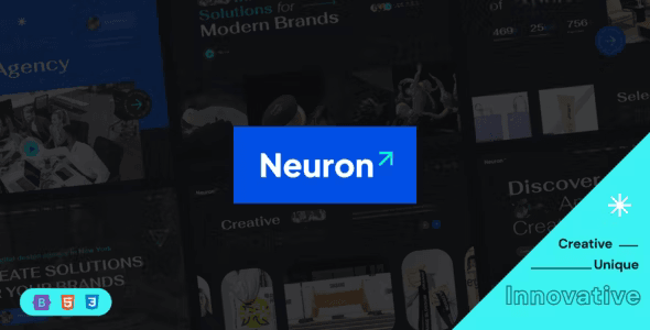 Neuron Creative Digital Agency HTML Bootstrap 5 Template website design preview
