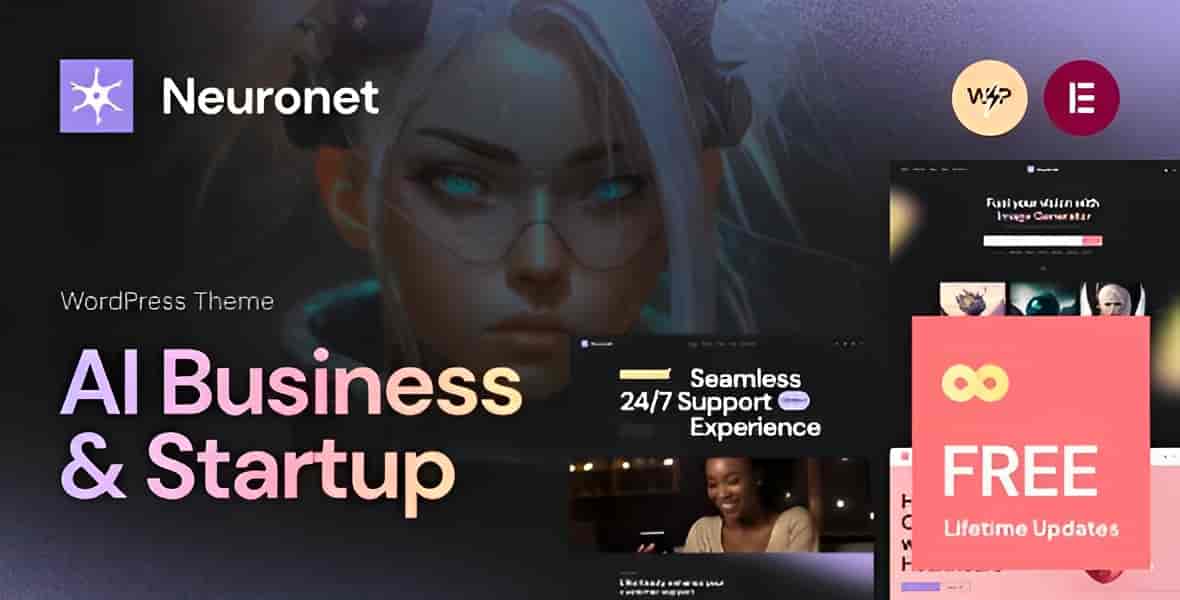 Neuronet AI business WordPress theme for Elementor PRO