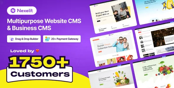 Nexelit multipurpose PHP CMS script dashboard for agency business websites