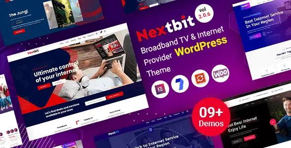 Nextbit WordPress theme preview for telecommunications and internet service providers