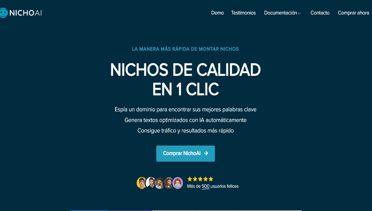 Nicho AI WordPress plugin keyword extraction and SEO content generation interface