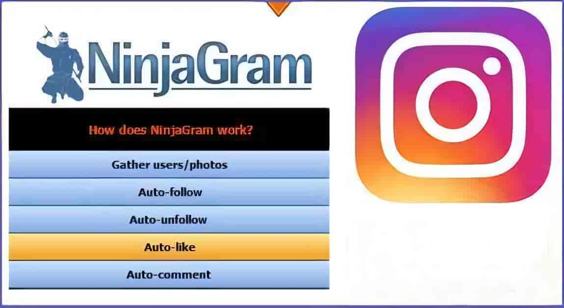 NinjaGram Instagram bot for Windows - automation and scheduling software interface