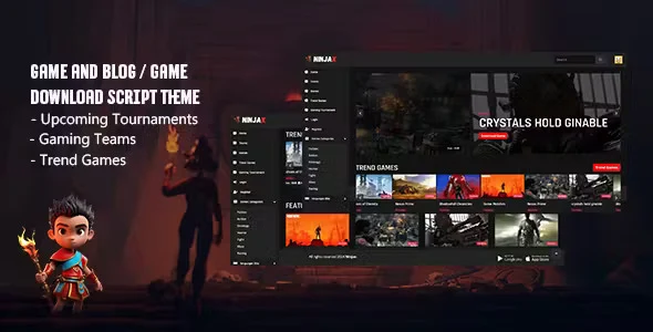 Ninjax Laravel game download script admin dashboard interface