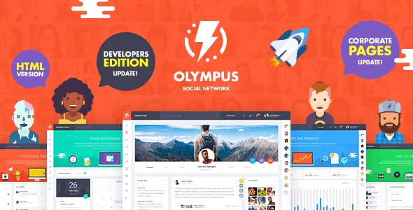 Olympus HTML social network toolkit template