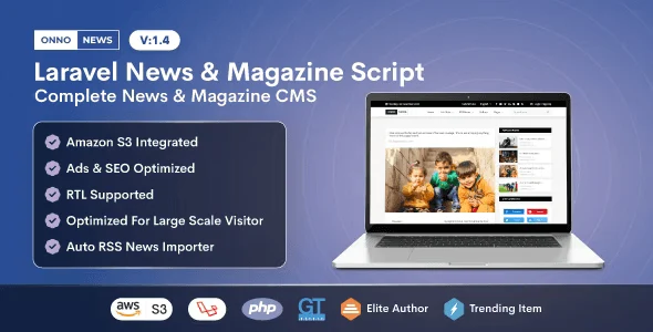 ONNO Laravel news and magazine CMS script