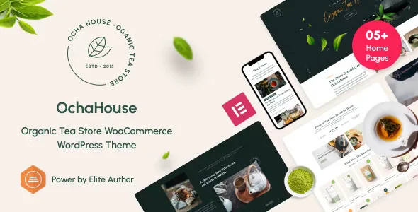 OchaHouse organic tea shop WooCommerce WordPress theme preview