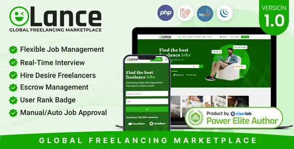 Olance freelance marketplace PHP script interface for launching global freelancer bidding platforms