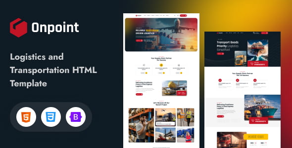 Onpoint logistics and transportation HTML template homepage preview