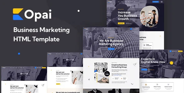 Opai business marketing HTML template homepage preview