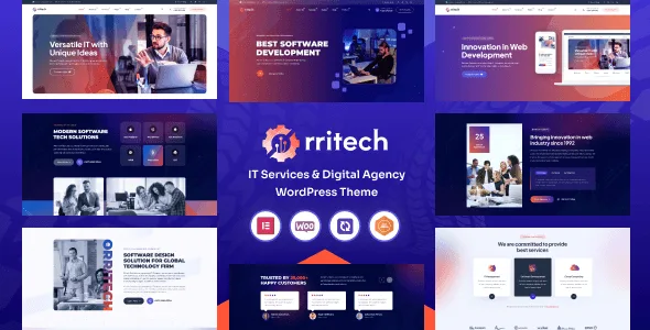 Orritech IT solutions WordPress theme with Elementor and demo content