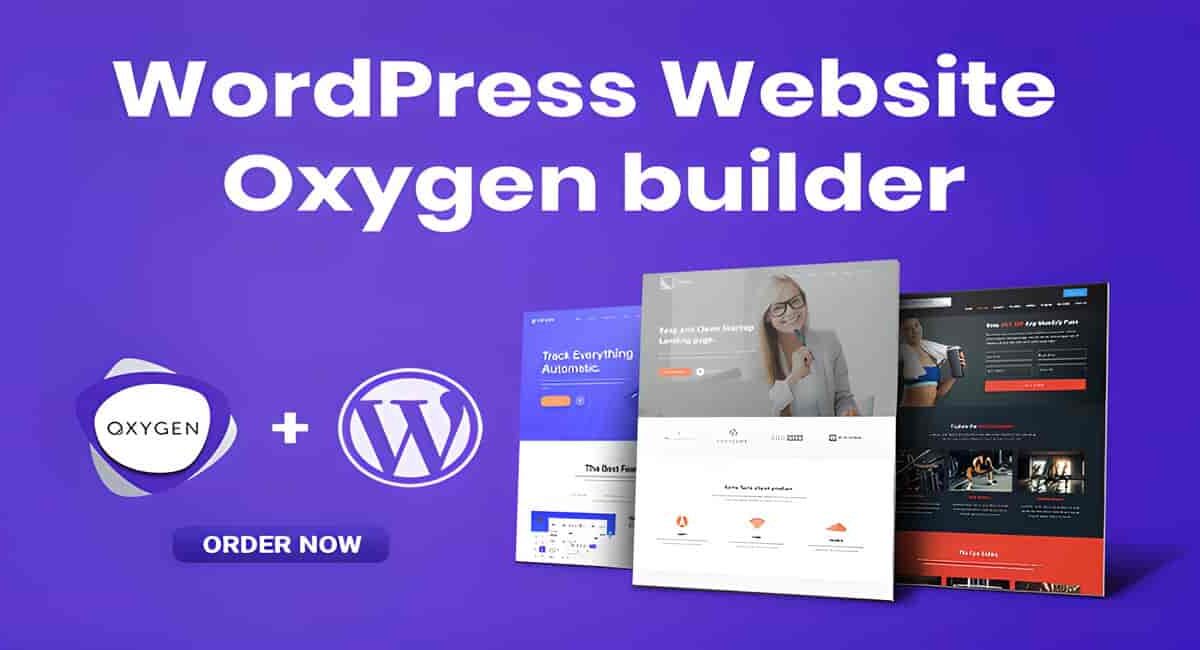Oxygen WordPress visual website builder interface showing drag-and-drop editing and WooCommerce customization