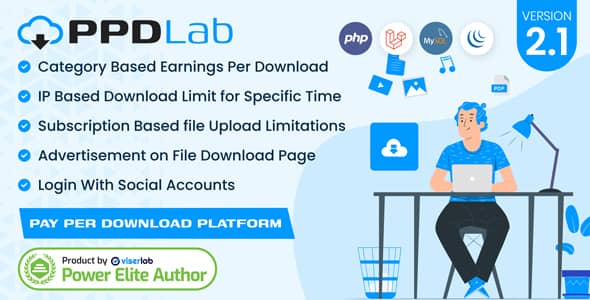 PPDLab pay per download PHP script platform interface