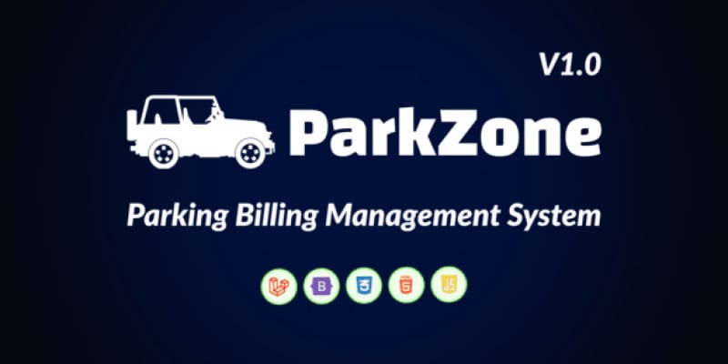 ParkZone parking billing management system admin dashboard for lot and invoice control