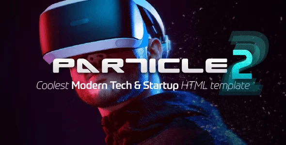 Particle modern tech and startup HTML template with dark mode and Bootstrap 4 responsive design