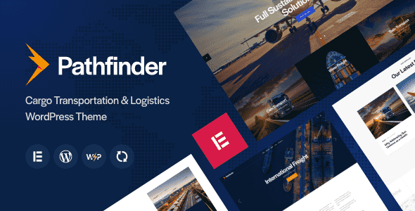 Pathfinder logistics WordPress theme preview for freight transport and transportation companies