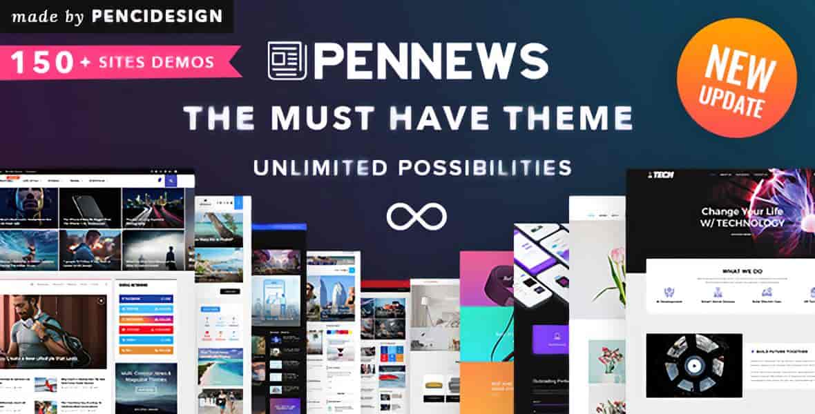PenNews high-performance AMP ready news and magazine WordPress theme dashboard