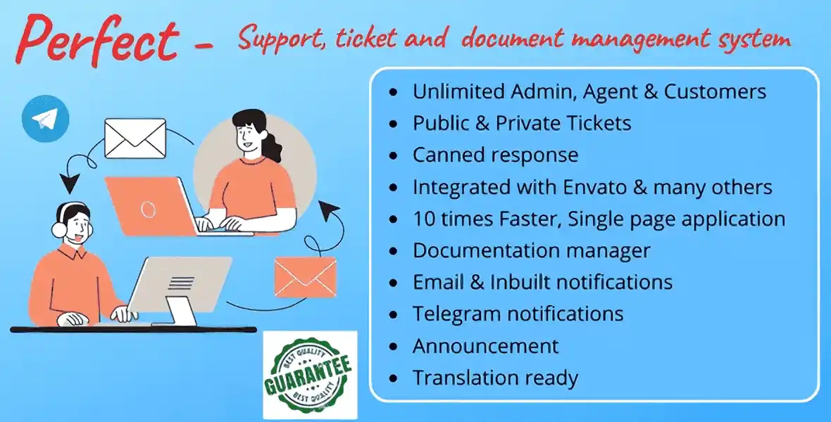 Support ticketing system PHP script help desk interface