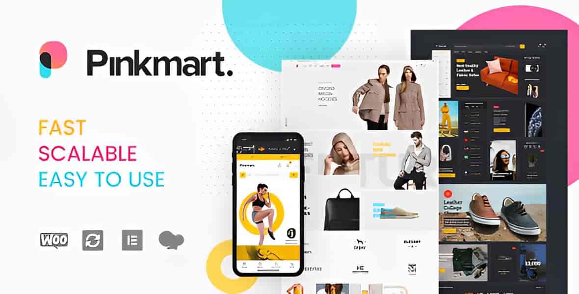 Pinkmart AJAX WooCommerce WordPress Theme with Elementor compatibility and pre-built e-commerce demos