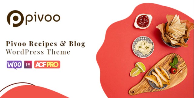 Pivoo food recipe blog WordPress theme homepage demo