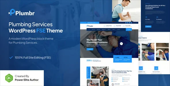Plumbr WordPress theme preview for plumbing and maintenance service businesses