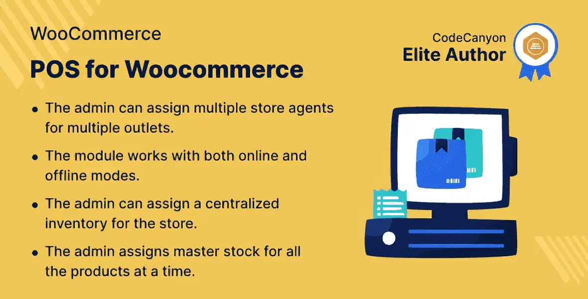 WooCommerce POS System dashboard showing offline and desktop point of sale interface for unified store management