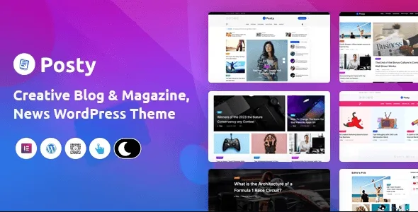 Posty news magazine WordPress theme demo preview