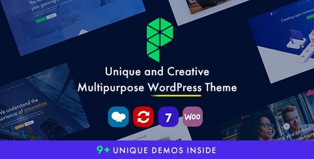 Prelude multipurpose WordPress theme responsive homepage layout with modern pixel-perfect design