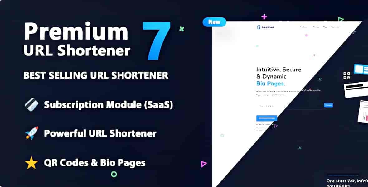 Premium URL shortener PHP script dashboard