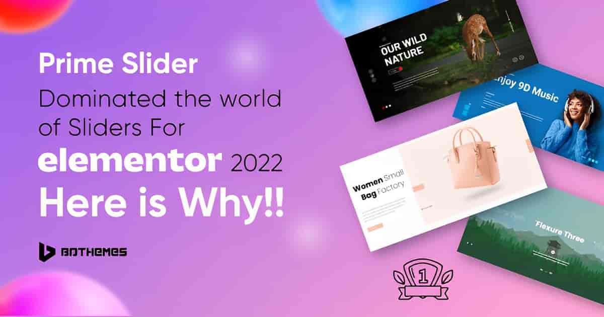 Prime Slider PRO interface showing hero section builder inside Elementor editor