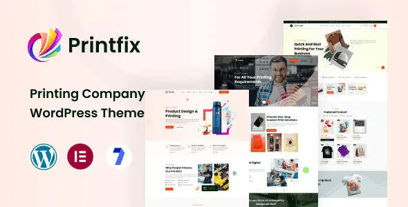 Printfix printing services WordPress theme homepage design