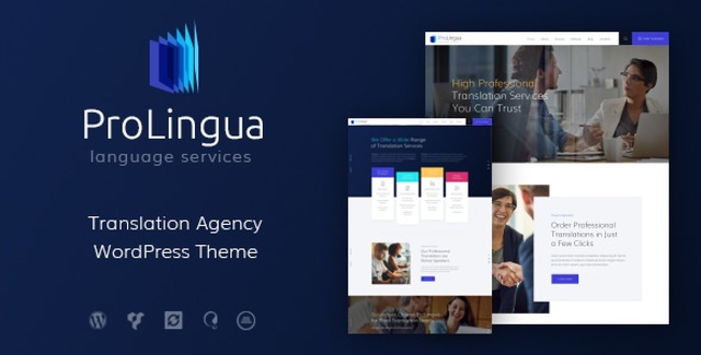ProLingua Translation Services WordPress Theme modern layout for agencies and linguists