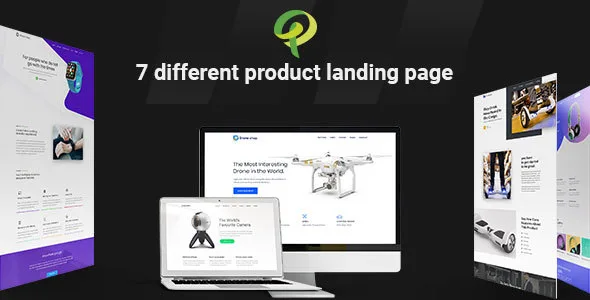 Prohub multipurpose product landing page HTML5 template with seven responsive layouts
