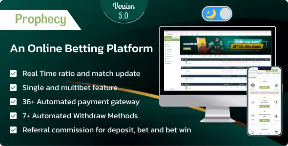 Prophecy online betting platform PHP script v3.34.2 product