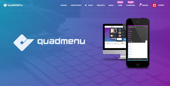 QuadMenu WordPress mega menu plugin drag and drop interface