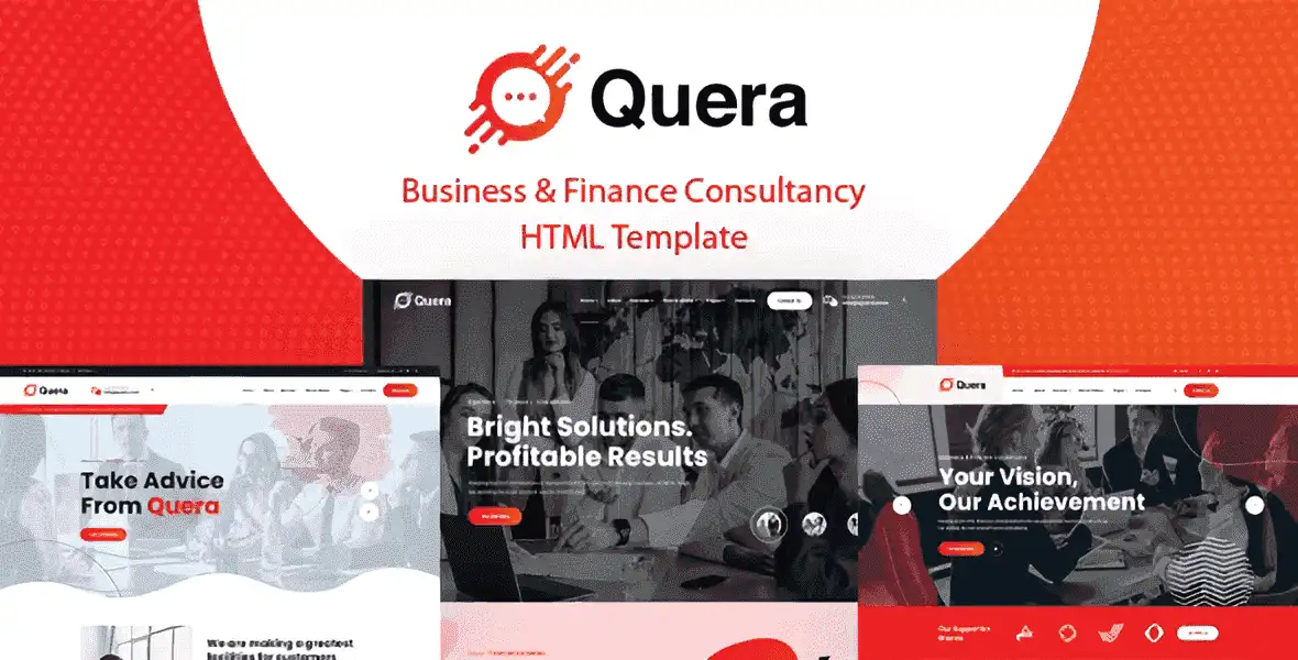 Quera business and finance consultancy HTML5 template preview
